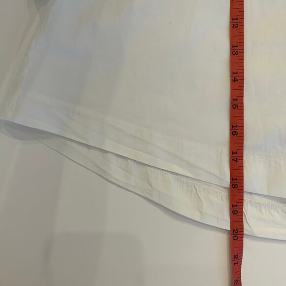 Mabel Frost Tanvi Top Small White Cropped Boxy Button Up Shirt Oversized Cotton - Picture 10 of 11